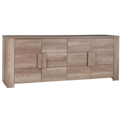 Gran buffet de 4 puertas - Colección FARRA - roble Dab Canyon