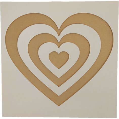 Gran corazón de MDF para la pared - Obrysek