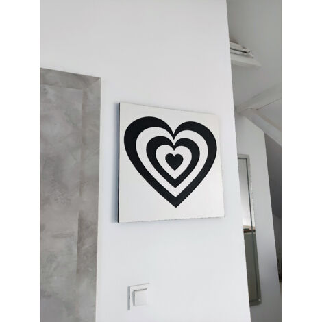 Gran corazón de MDF para la pared - Obrysek Premium
