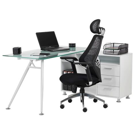 Granada Workstation & Lonfellow Exec Chair Combo - Black