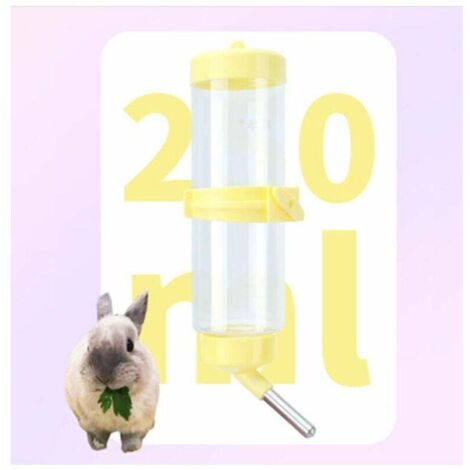 Grand 250 ML Jaune Pet Fournitures Lapin Bouteille D'eau Potable Hamster Bouteille D'eau