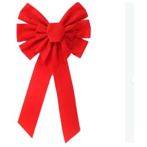 Grand arc de Noël, arc en velours rouge pour couronnes de fleurs, sommet d'arbre de Noël, arc d'anniversaire de mariage, arc rouge de porte d'entrée de patio de jardin de voiture(2549cm)