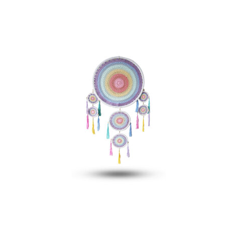 Grand Attrape-rêves (55cm) - Arc-en-ciel Pastel- Vendu par 1