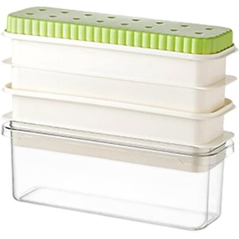 Grand bac à glaçons peu encombrant pour réfrigérateur - Moule de rangement pour cocktails et boissons - Démoulage facile