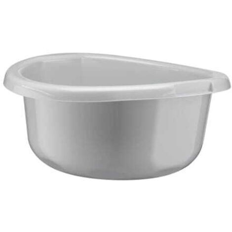 Grand bac à linge en plastique 15 l gris