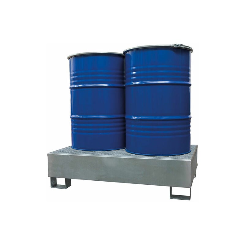 Matisère - Bac de rétention en acier galvanisé - 4 fûts ou 1 cuve - 1000L - MCT1000-C