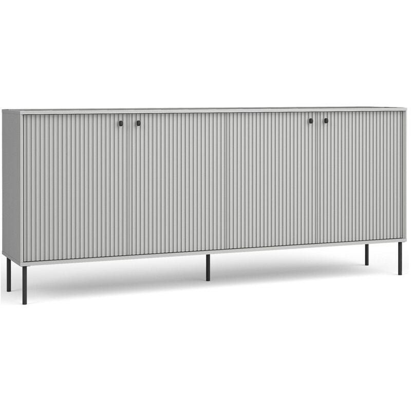 Grand Buffet 4 portes - Salle à Manger / Salon - Collection isis - Coloris gris