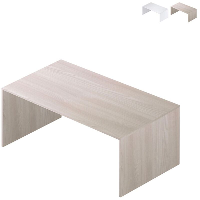 Sarmog - Grand bureau en bois d'orme clair 150x73x h73 cm