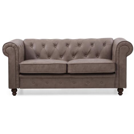 Grand canapé 2 places Chesterfield Vintage