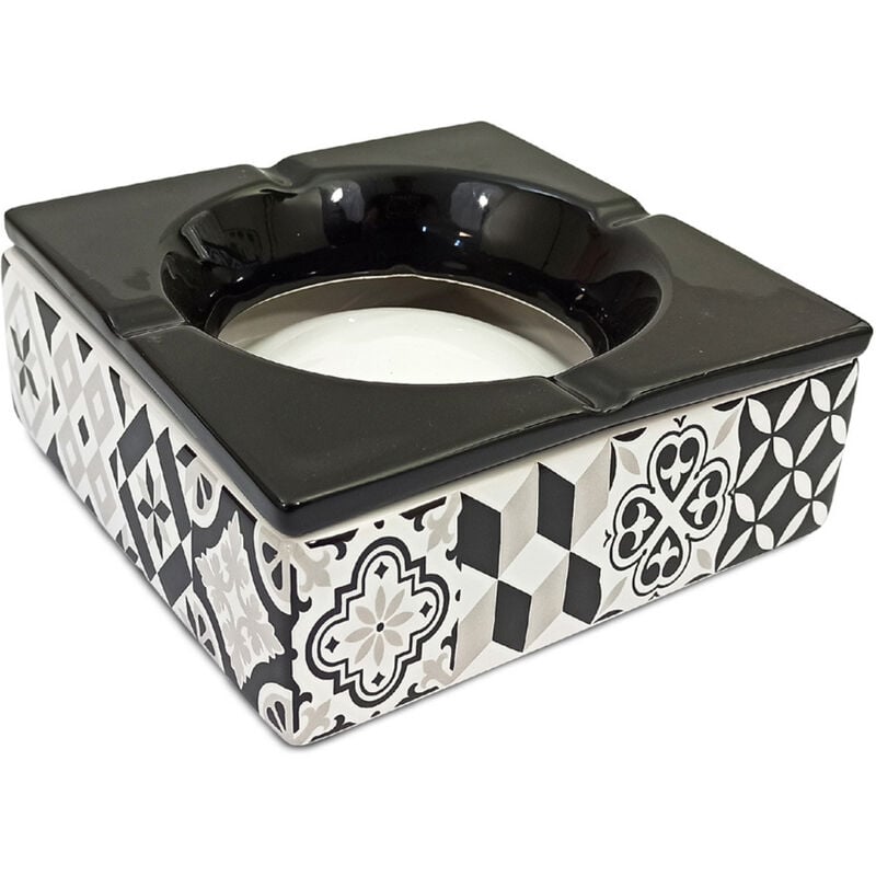 Sud Trading - Grand cendrier marocain en céramique carreaux de ciment