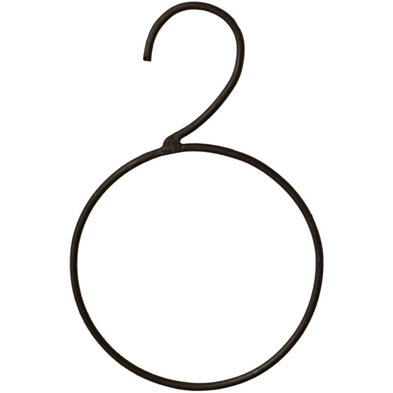 Grand cintre rond pour foulards Noir 15x25 cm