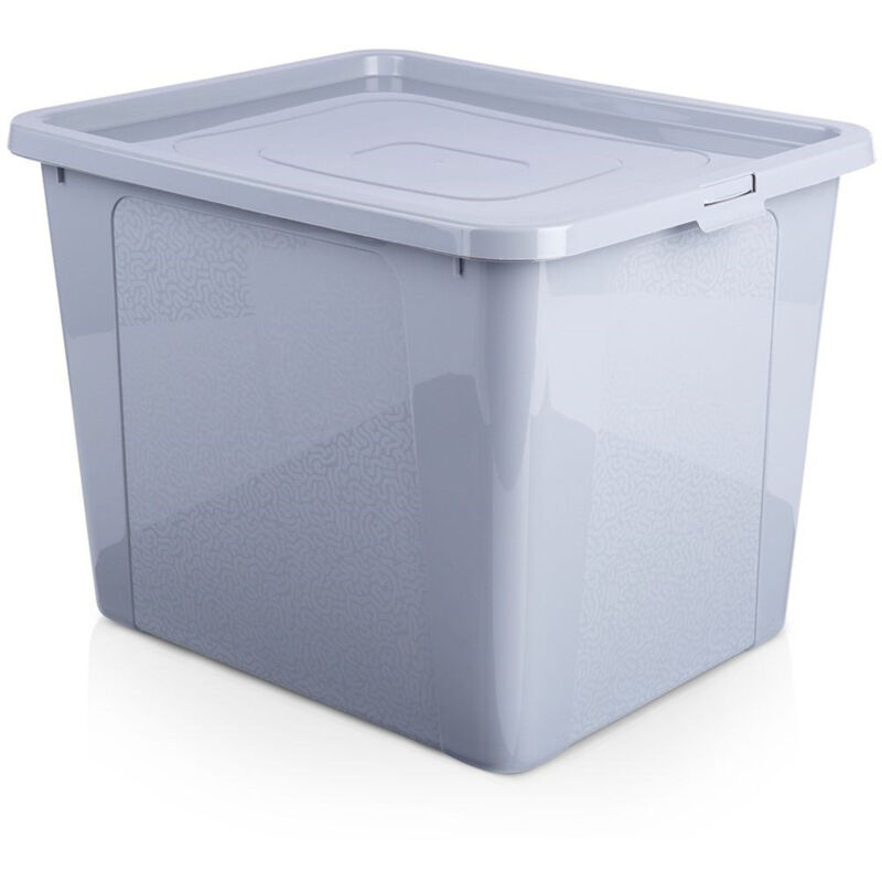 Grand coffre à jouets en plastique avec couvercle de 30 L