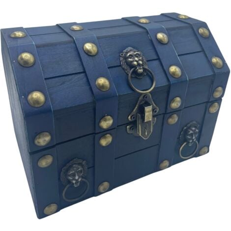 Coffre Tresor Enfant Coffre Pirate Coffre Au Trésor En Bois Avec Serrure - 17x12x12 Cm (Pirate/ Enfant) Coffre Au Tresor Pokemon