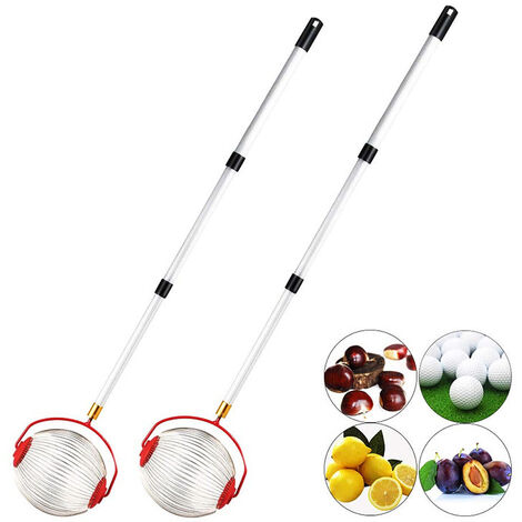 Grand Collecteur de Noix Réglable et Léger pour L'extérieur, Rouleau Ramasse Noix Acier Inoxydable Outils de Jardinage pour Fruits Ferme Famille