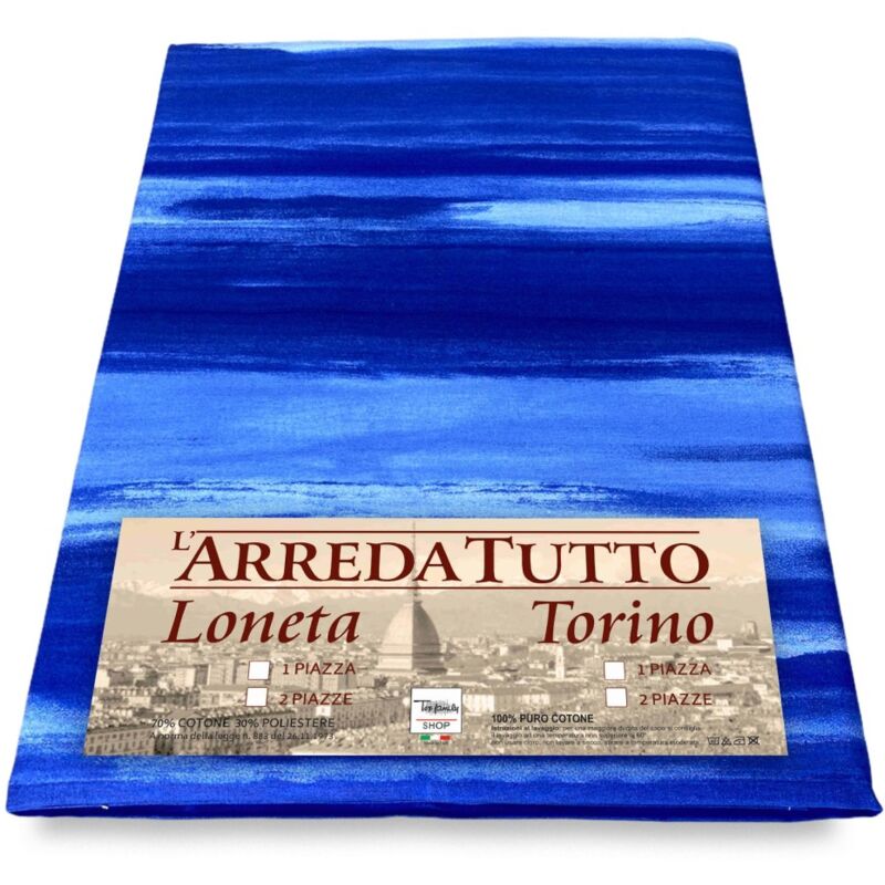 Grand Couvre-Lit Foulard Housse De Canapé Tissu Rio Bleu 2 Places