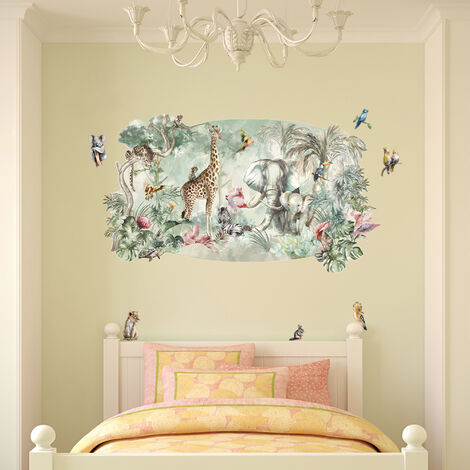 Grand Décor Panoramique Découpé, Grand papier peint découpé, Jungle, Enfant