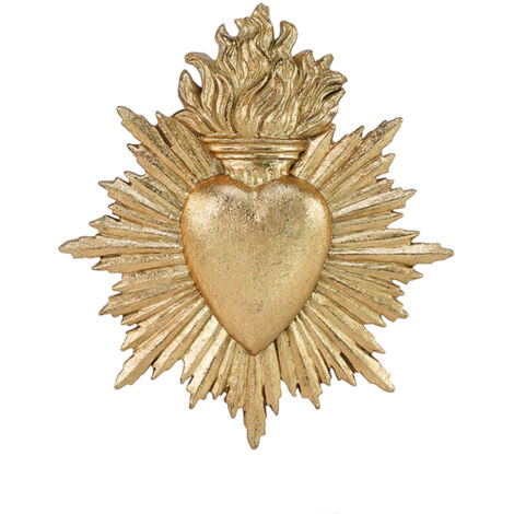 OPJET Grand Ex-voto déco murale Doré 15.4x17.3 cm