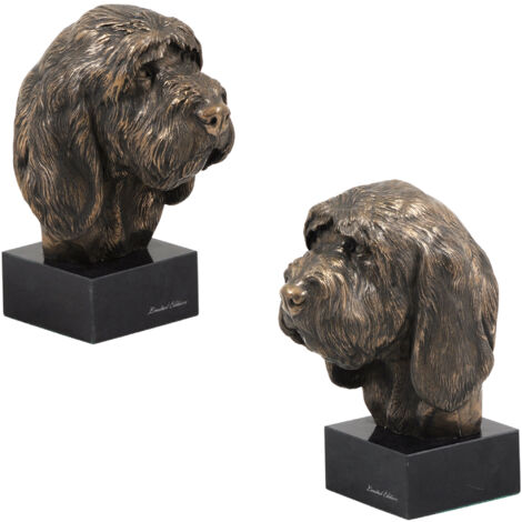 Grand Griffon Vendéen, Grand Griffon Vendéen - statuette de chien, buste sur socle en pierre, sculpture, trophée pour une exposition canine par la marque Art-Dog
