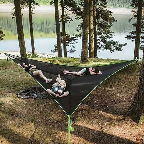 Grand hamac de camping aérien, hamac portable multi - personnes à 3 heures