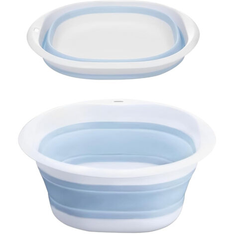 Grand Lavabo Pliable Portable en Plastique - JINFGERNE - Idéal pour Voyage, Usage Domestique et Bébé - Compact et Facile à Nettoyer