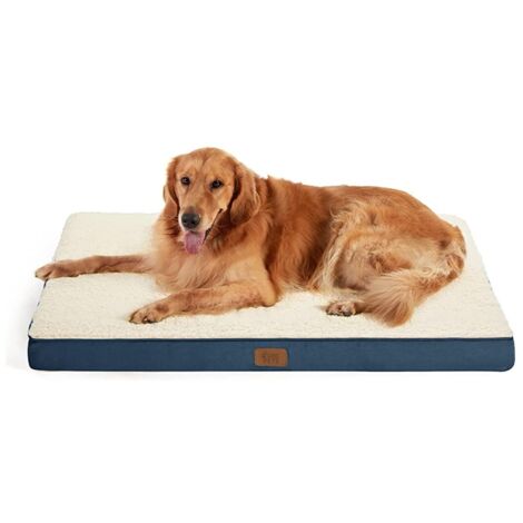 GNCPETS Grand lit orthopédique pour chien gris - Matelas en mousse lavable 91x68x7.6 cm Offre exclusive