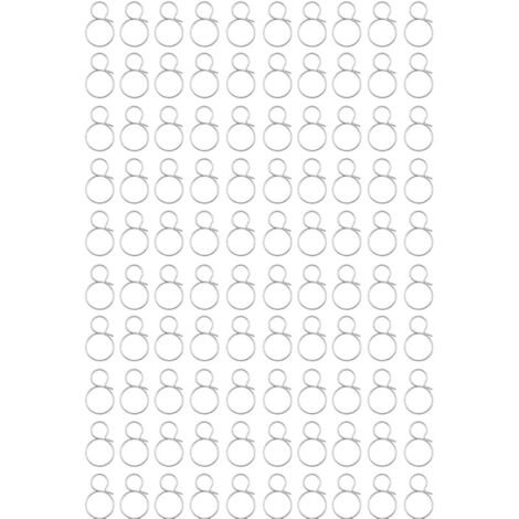 Grand lot de 100 broches de connexion de lustre en acier inoxydable - Clips en cristal pour la fixation de pièces en cristal - Crochets de rechange pour la maison, l'hôtel, le restaurant