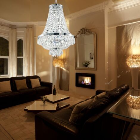 Grand Lustre Décoratif Chrome, G9