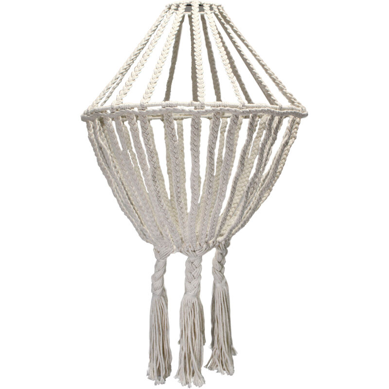 Grand lustre en macramé - Naturel- Vendu par 1