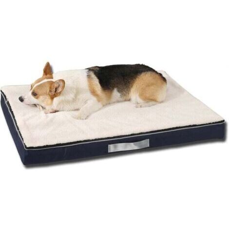 Grand matelas pour chien avec housse amovible et lavable, orthopédique, en mousse à mémoire de forme, imperméable, antidérapant, fond anti-morsure, rectangulaire, portable, 100 x 75 x 10 cm