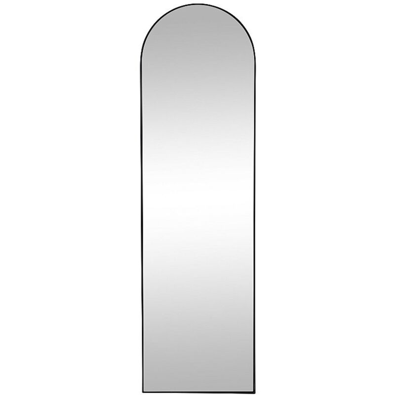 Vente-unique - Grand miroir arche à poser en métal - l. 50 x h. 170 cm - Noir - mailen