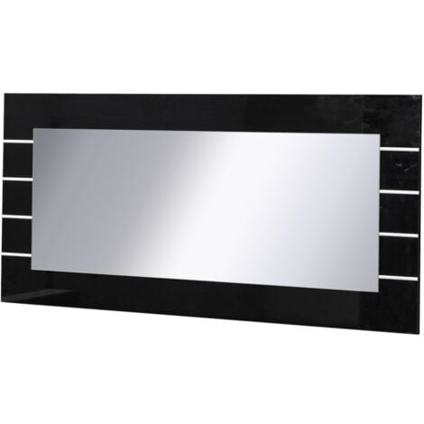Grand miroir LINA NOIR . Accessoire idéal pour votre salon - Noir