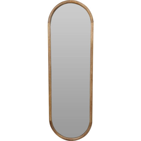 Grand miroir mural dans un cadre en bois, 36 x 2,5 x 115 cm.