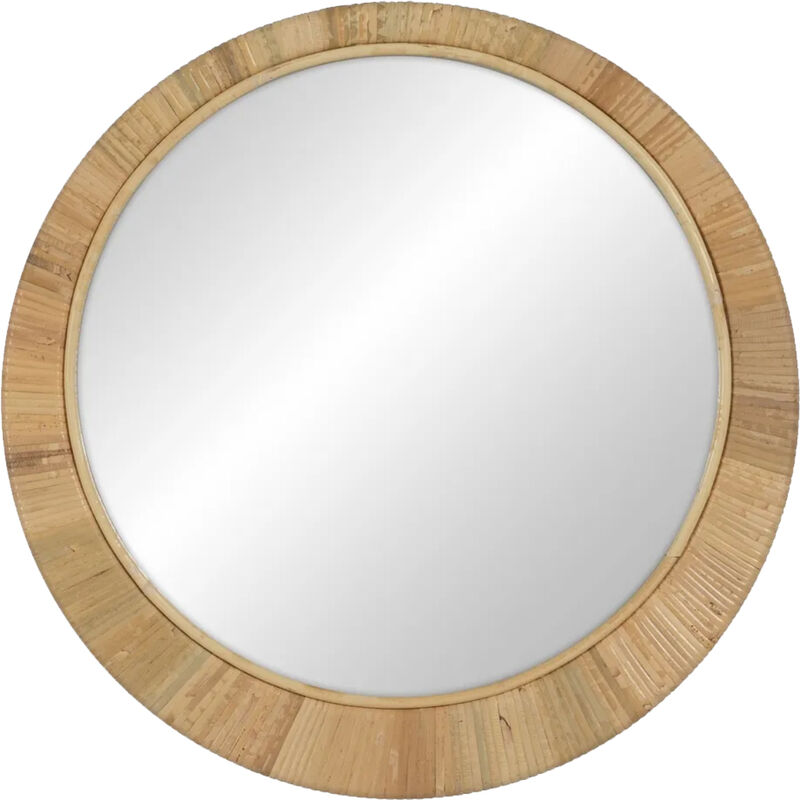 Zen Et Ethnique - Grand Miroir mural en rotin naturel