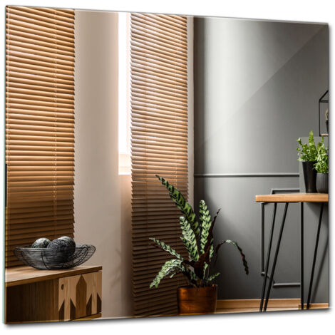 Grand Miroir Mural - Miroir décoratif pour Salon, Salle de Bain, Chambre, entrée - Miroir décoratif - 50 cm x 50 cm