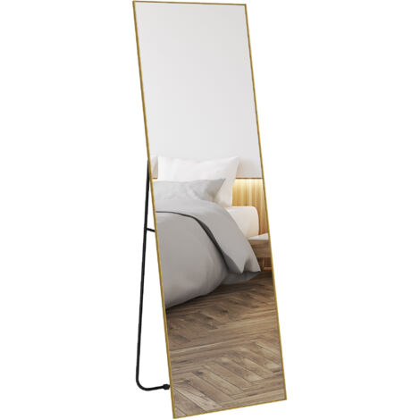 Grand miroir pleine longueur rectangulaire 50 x 160 AURELIO doré