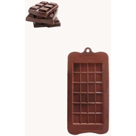 Grand Moule à Gâteau et Chocolat en Silicone Marron, Ustensile de Cuisson pour Desserts et Pâtisserie