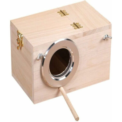Grand nid pour perruche - Terrarium en bois, 29 x 15 x 15 cm