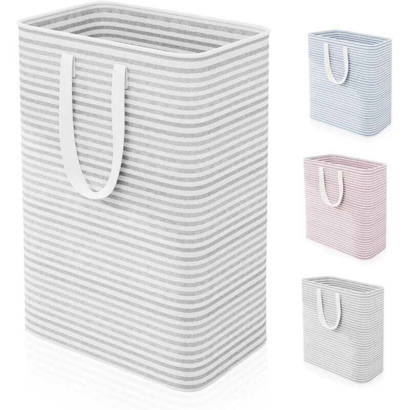 Beijiyi - Grand Panier à Linge Pliable 75L, Panier à Linge Imperméable Autoportant, Poignées Renforcées, Corbeille à Linge pour Vêtements,