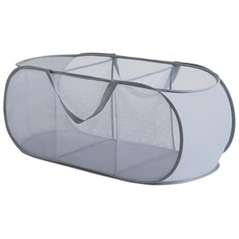 Grand panier à linge pliable de 103 l, panier sale avec anse, panier de rangement en maille pour la maison, la chambre d'enfant, le dortoir, le camping et les voyages