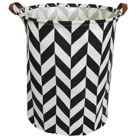 Grand panier à linge pliable et imperméable de 50 cm (19,7 pouces), panier à linge sale, boîte de rangement pour jouets, fond de panier en toile au design tendance