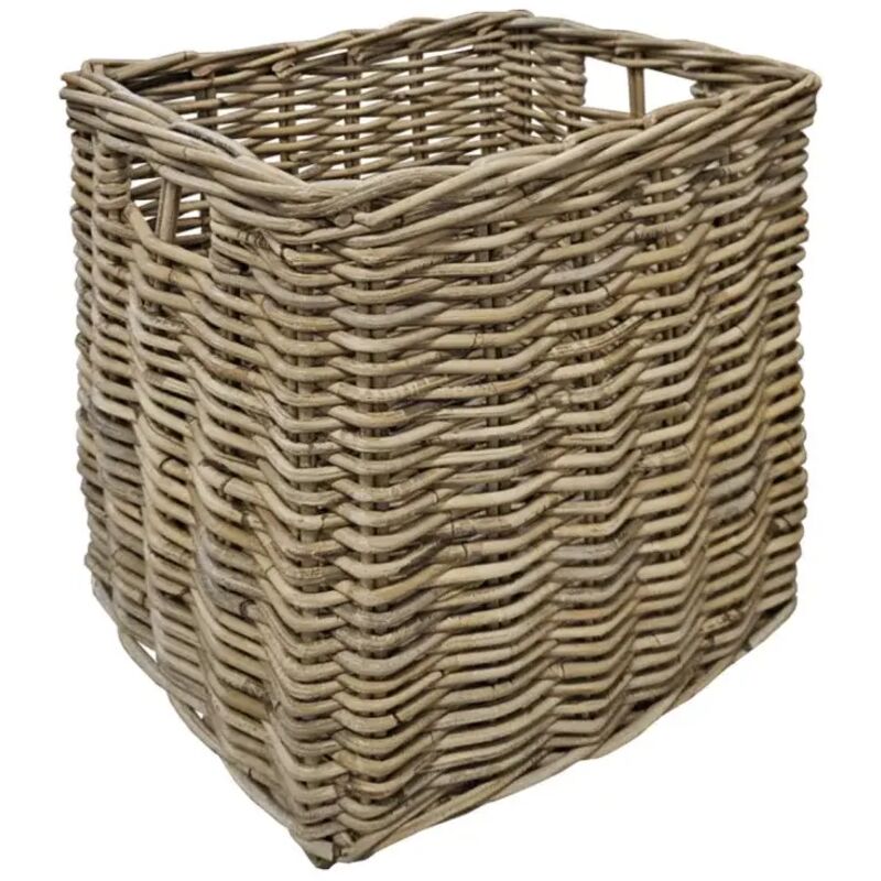 Grand panier H. 42 cm en kubu naturel tressé - ANAYA