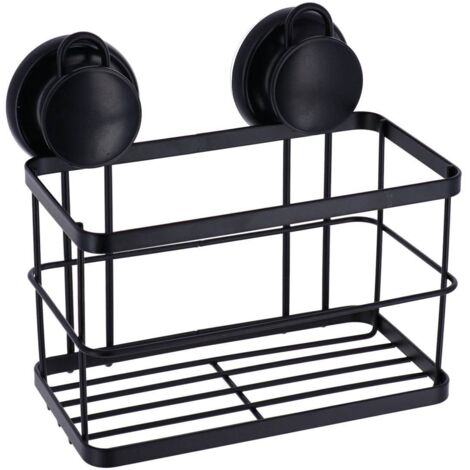 Grand panier metal sur ventouses - noir - Tendance