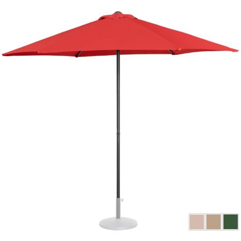 Grand Parasol De Terrasse Jardin Hexagonal Ø 270 cm Rouge - Rouge