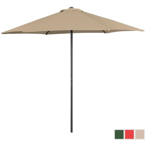 Grand Parasol De Terrasse Jardin Hexagonal Ø 270 cm Taupe - Taupe