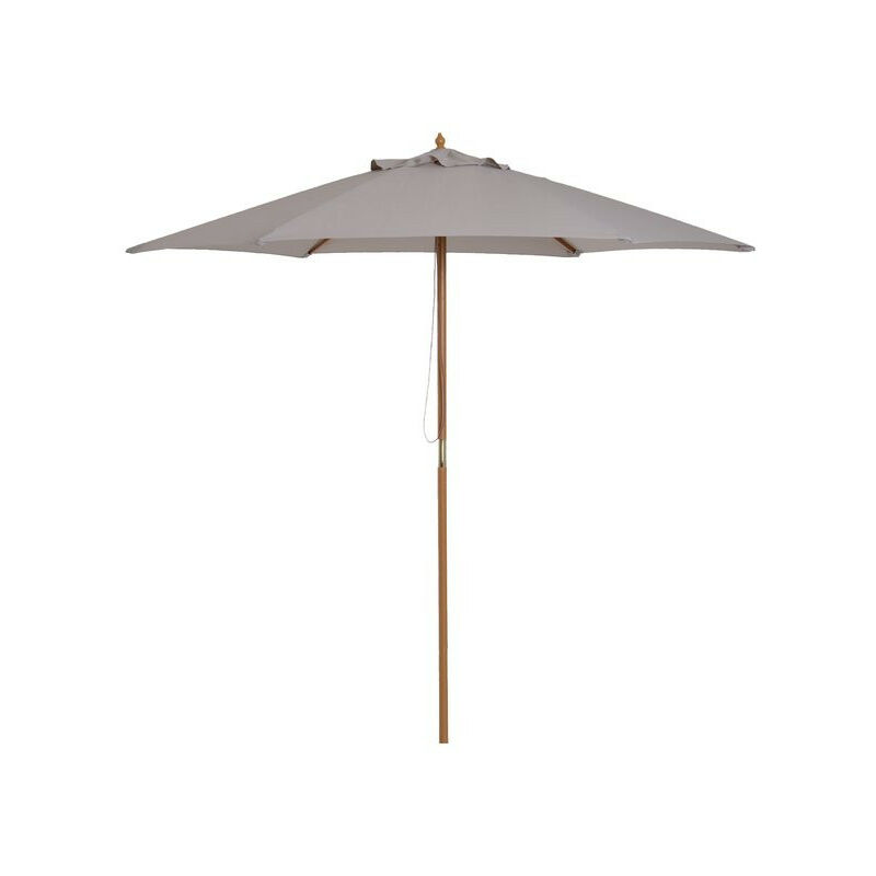MH - Grand parasol en bois de bambou pacifique gris