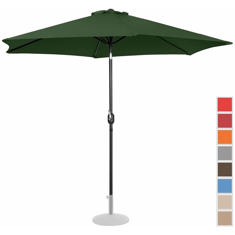 Helloshop26 - Grand parasol - Vert - Hexagonal - diamètre 300 cm - Inclinable - Vert