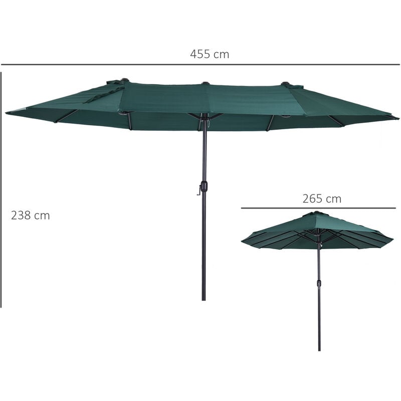 Grand parasol xxl santiago vert