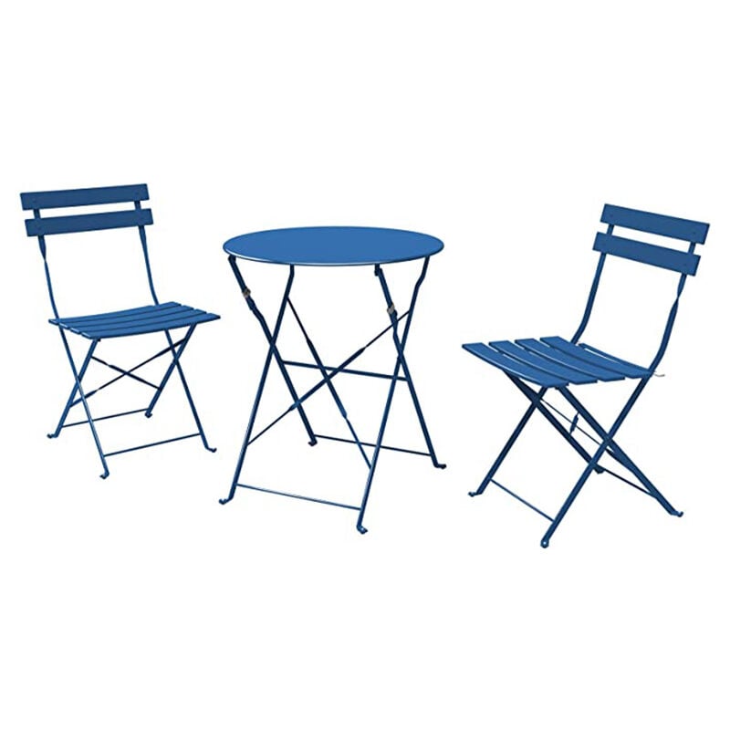 Grand Patio - ensemble bistro 3 pièces avec cadre renforcé, résistant à la rouille 2 chaises et 1 table, acier premium, ensemble de meubles de jardin