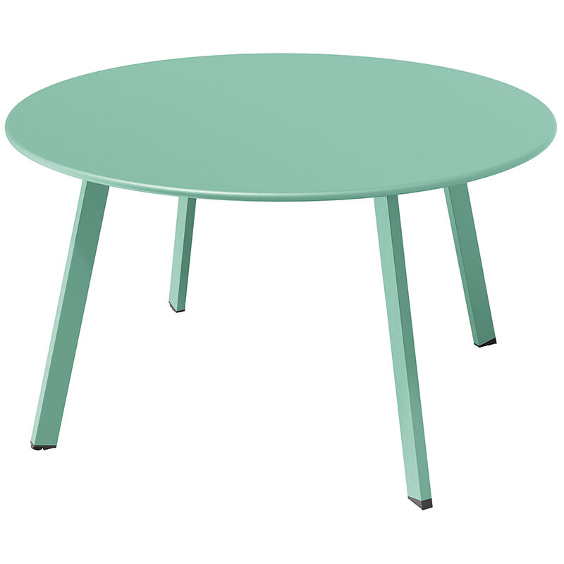 Grand Patio Round Coffee Table, Round Metal Side Table, Weather Resistant, Garden Table for Living Room, Hallway, Bedroom, Garden, Terrace,