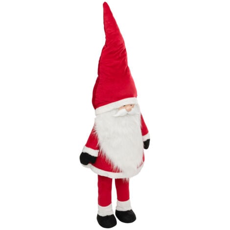 FÉÉRIC LIGHTS AND CHRISTMAS Grand Père Noël rouge et blanc à ressort H 156 cm - Feeric Christmas